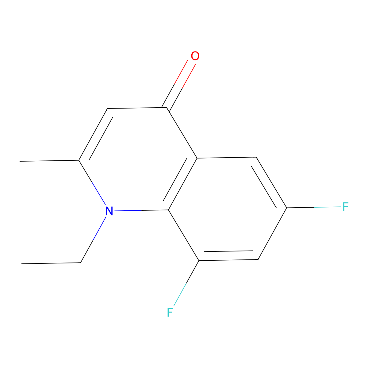 1-Ethyl-6,8-difluoro-2-methylquinolin-4(1H)-one molecular structure, CAS 1210975-11-3