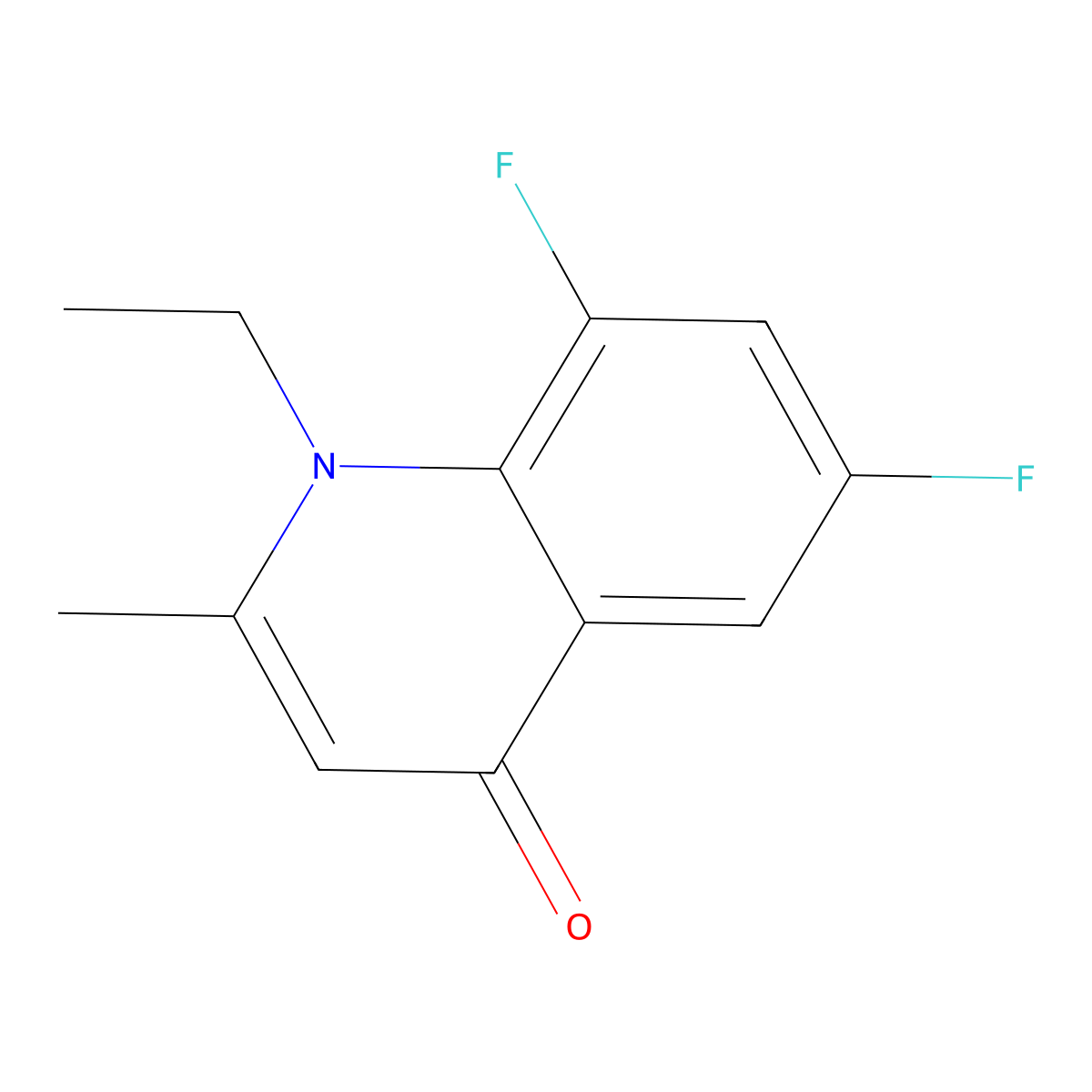 1-Ethyl-6,8-difluoro-2-methylquinolin-4(1H)-one molecular structure, CAS 1210975-11-3