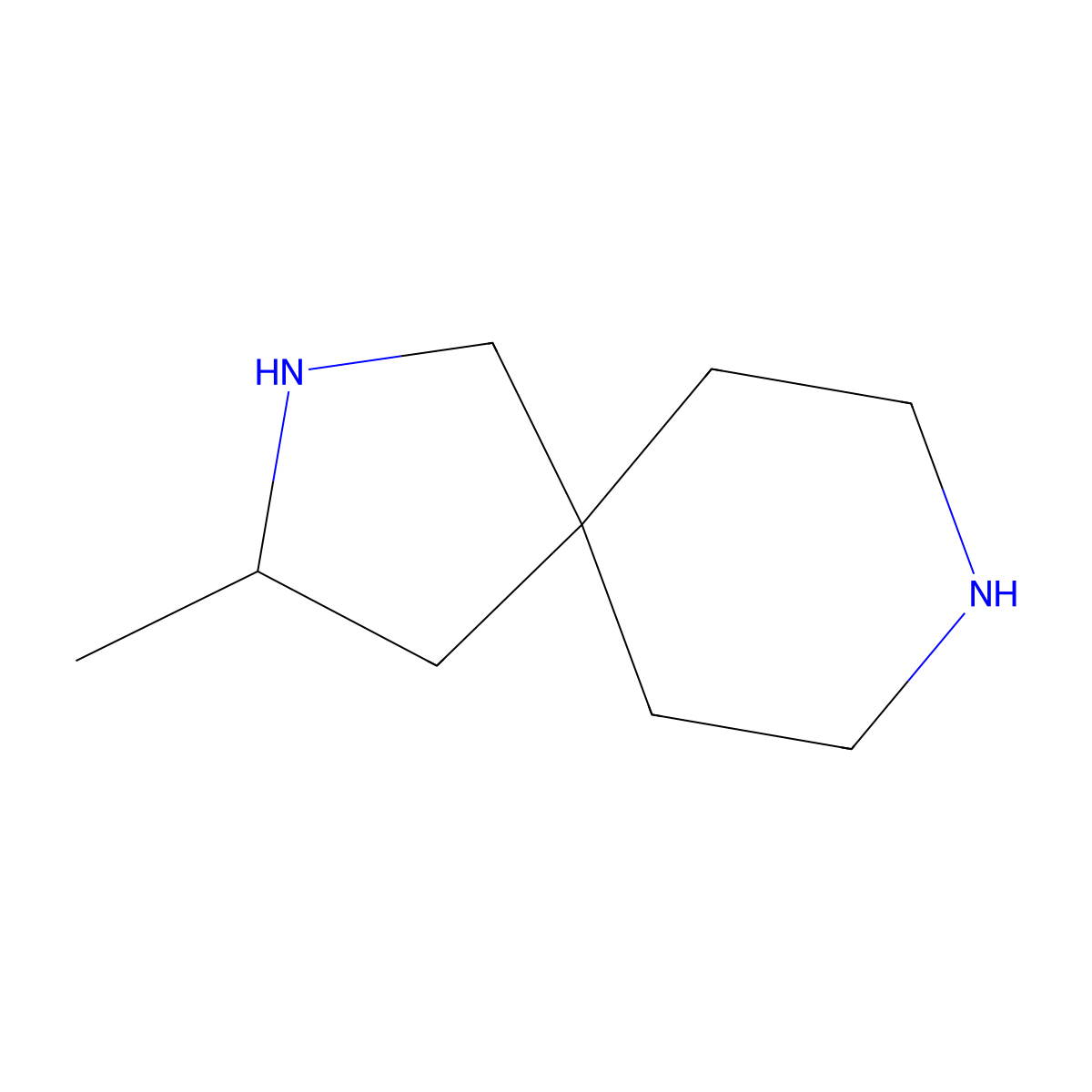 3-Methyl-2,8-diazaspiro[4.5]decane molecular structure, CAS 1210980-05-4