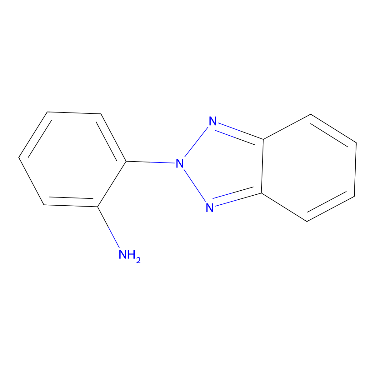 Benzenamine, 2-(2H-benzotriazol-2-yl)- molecular structure, CAS 1211-08-1