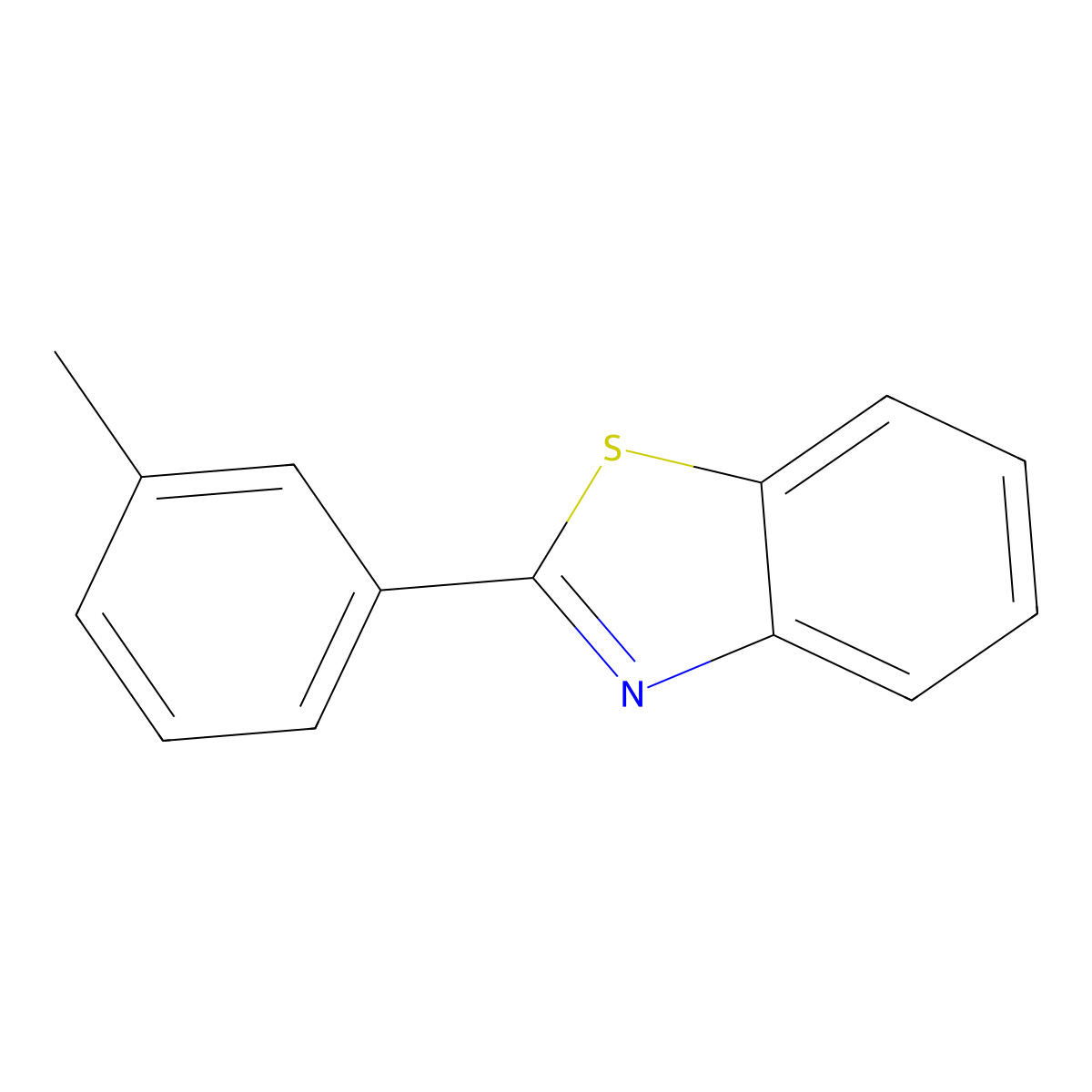 2-(3-Methylphenyl)-1,3-benzothiazole molecular structure, CAS 1211-32-1