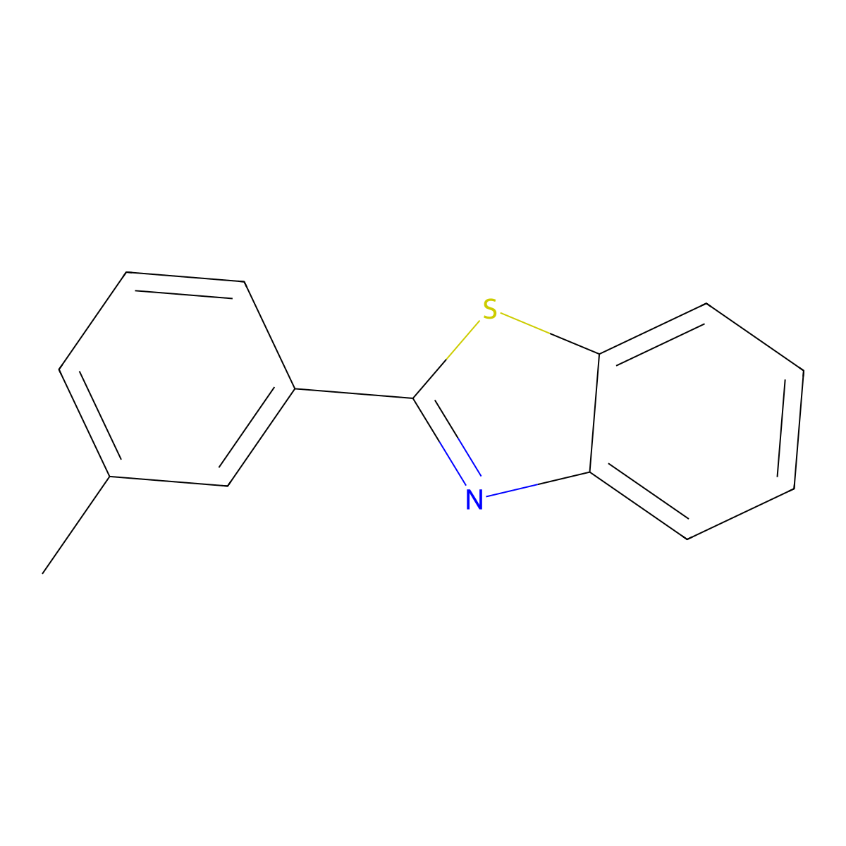 2-(3-Methylphenyl)-1,3-benzothiazole molecular structure, CAS 1211-32-1