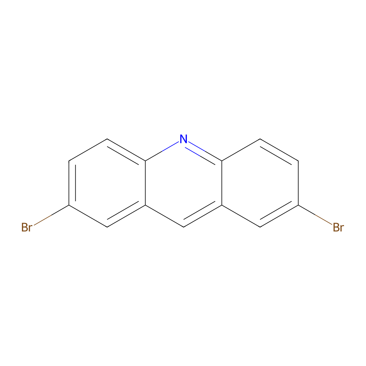 2,7-Dibromoacridine molecular structure, CAS 1211-37-6