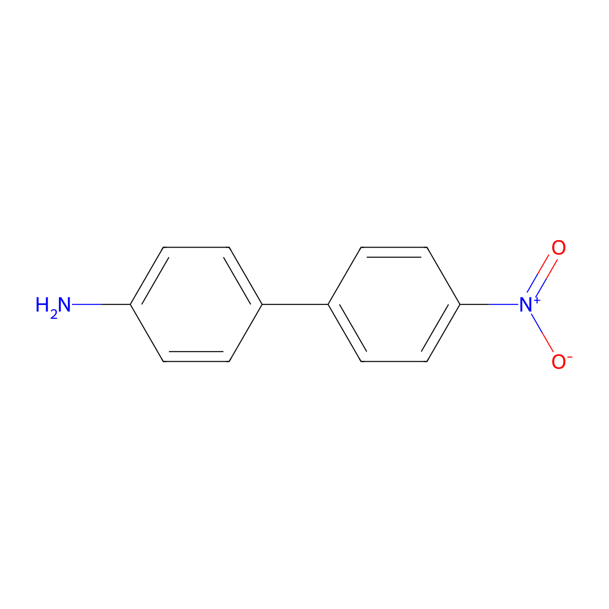 4-Amino-4'-nitrobiphenyl molecular structure, CAS 1211-40-1
