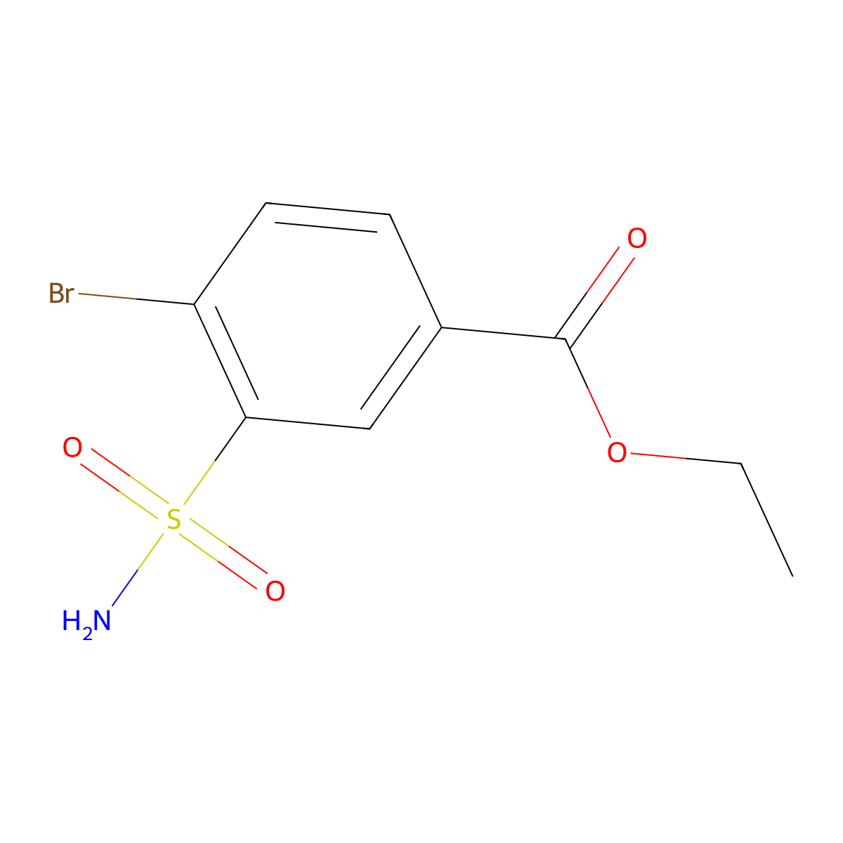 Ethyl 4-bromo-3-sulfamoylbenzoate molecular structure, CAS 1211-76-3