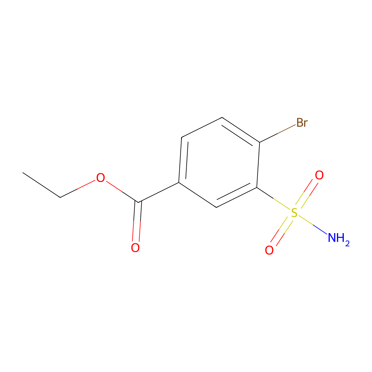 Ethyl 4-bromo-3-sulfamoylbenzoate molecular structure, CAS 1211-76-3