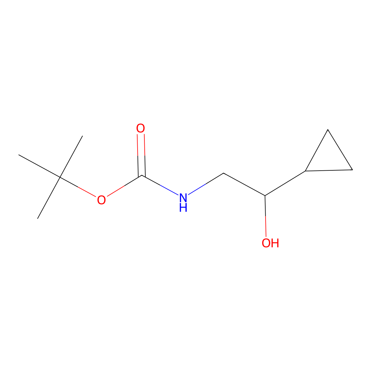 tert-Butyl (2-cyclopropyl-2-hydroxyethyl)carbamate molecular structure, CAS 121102-91-8