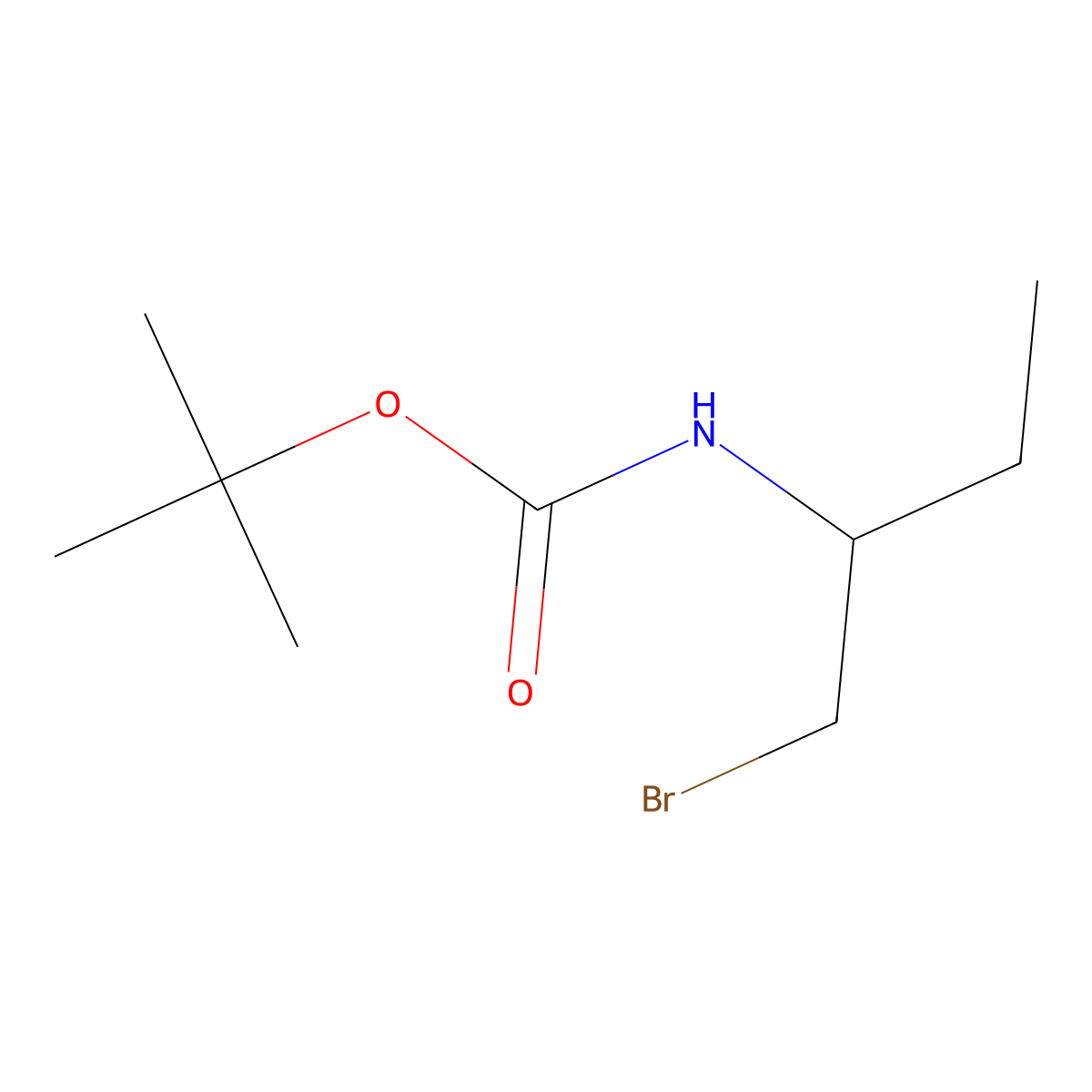 tert-butyl N-(1-bromobutan-2-yl)carbamate molecular structure, CAS 121102-97-4