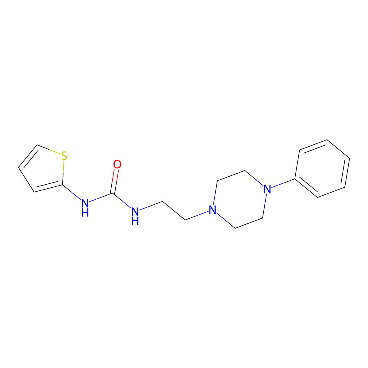 1-(2-(4-Phenylpiperazin-1-yl)ethyl)-3-(thiophen-2-yl)urea molecular structure, CAS 1211021-56-5
