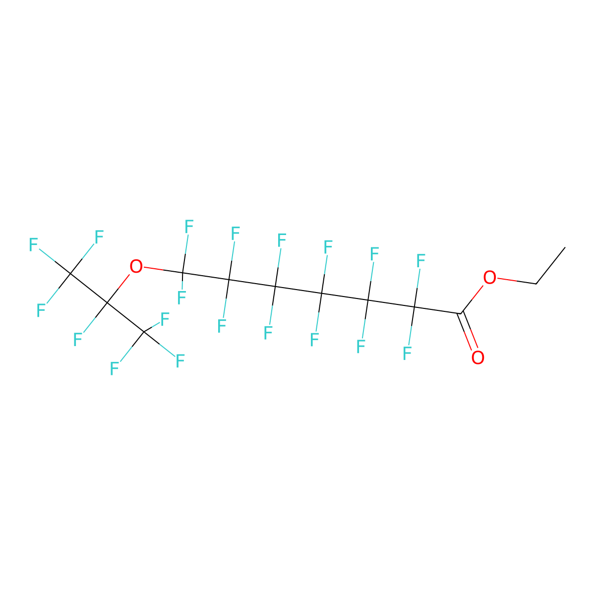 Ethyl perfluoro-9-methyl-8-oxadecanoate molecular structure, CAS 1211025-06-7