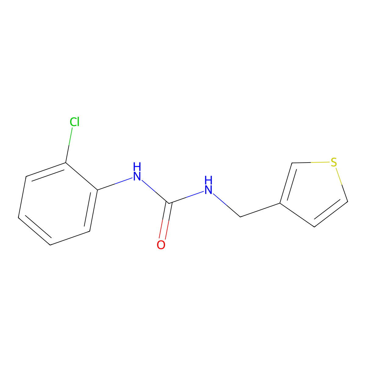 1-(2-Chlorophenyl)-3-(thiophen-3-ylmethyl)urea molecular structure, CAS 1211028-55-5