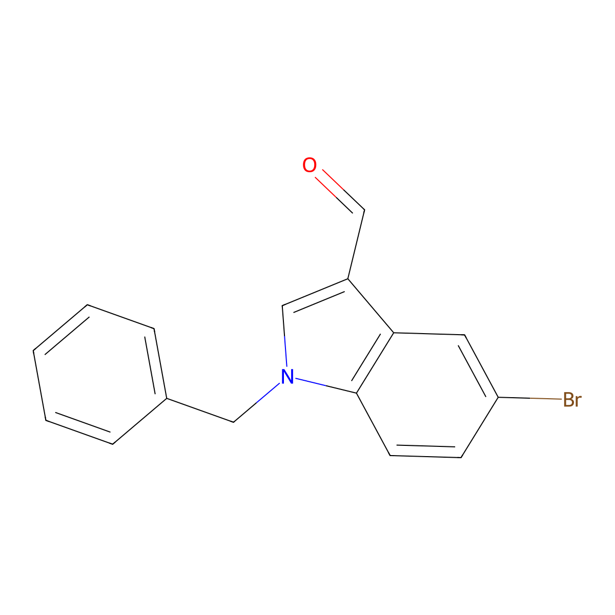 1-Benzyl-5-bromo-1H-indole-3-carbaldehyde molecular structure, CAS 121103-34-2