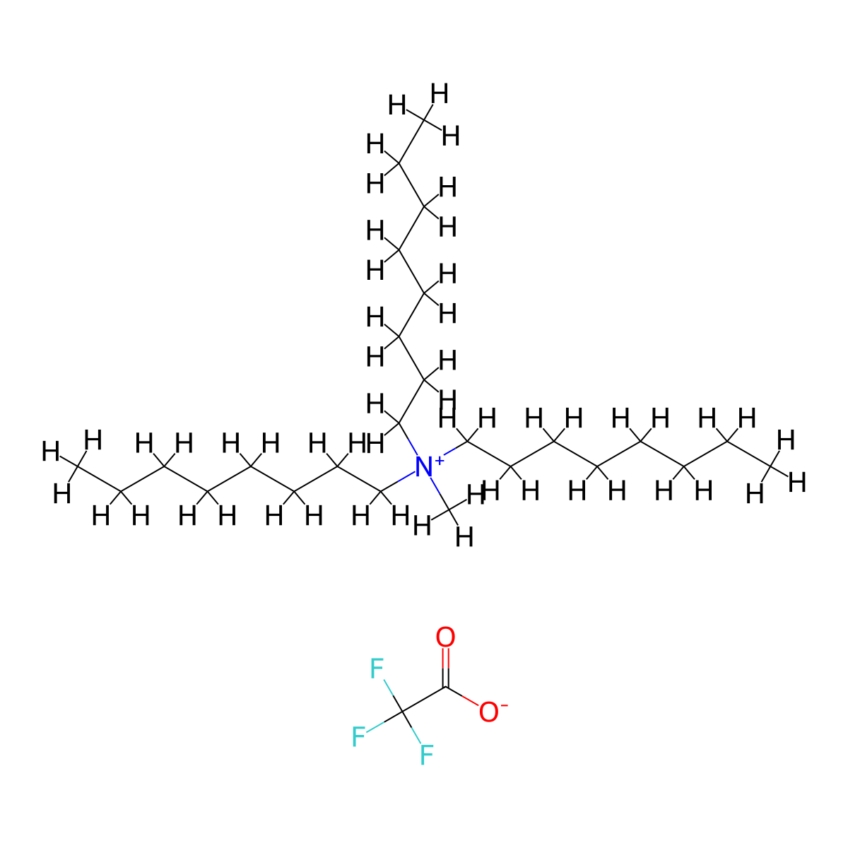 Methyltrioctylammonium trifluoroacetate molecular structure, CAS 121107-16-2