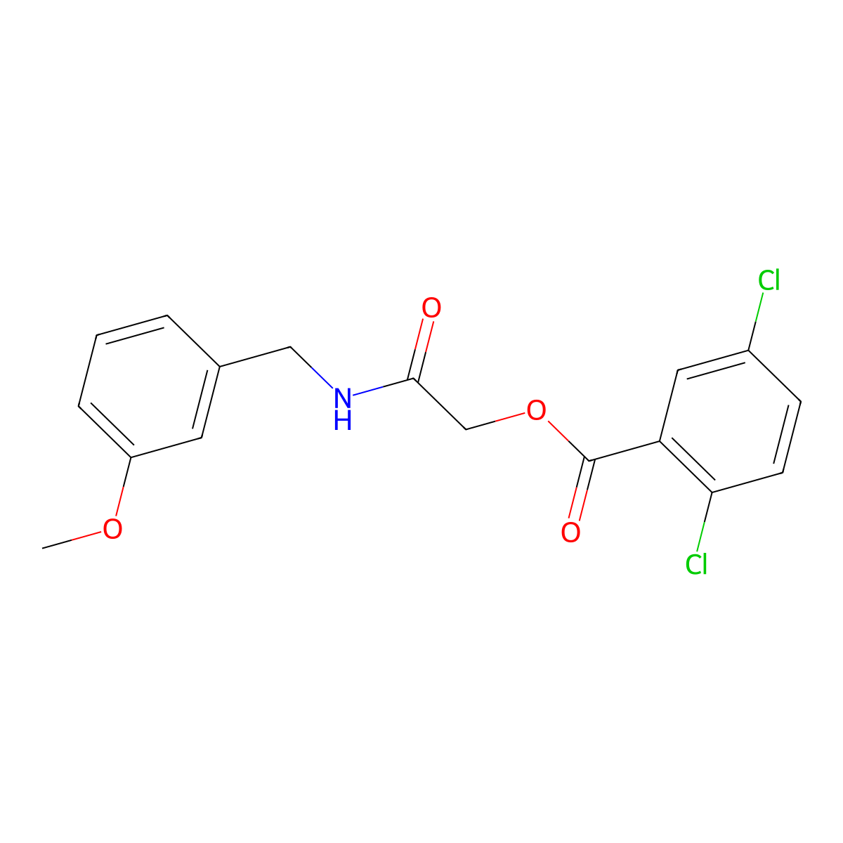 [2-[(3-Methoxyphenyl)methylamino]-2-oxoethyl] 2,5-dichlorobenzoate molecular structure, CAS 1211105-69-9