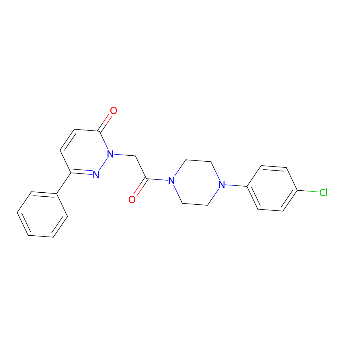 2-(2-(4-(4-chlorophenyl)piperazin-1-yl)-2-oxoethyl)-6-phenylpyridazin-3(2H)-one molecular structure, CAS 1211115-90-0