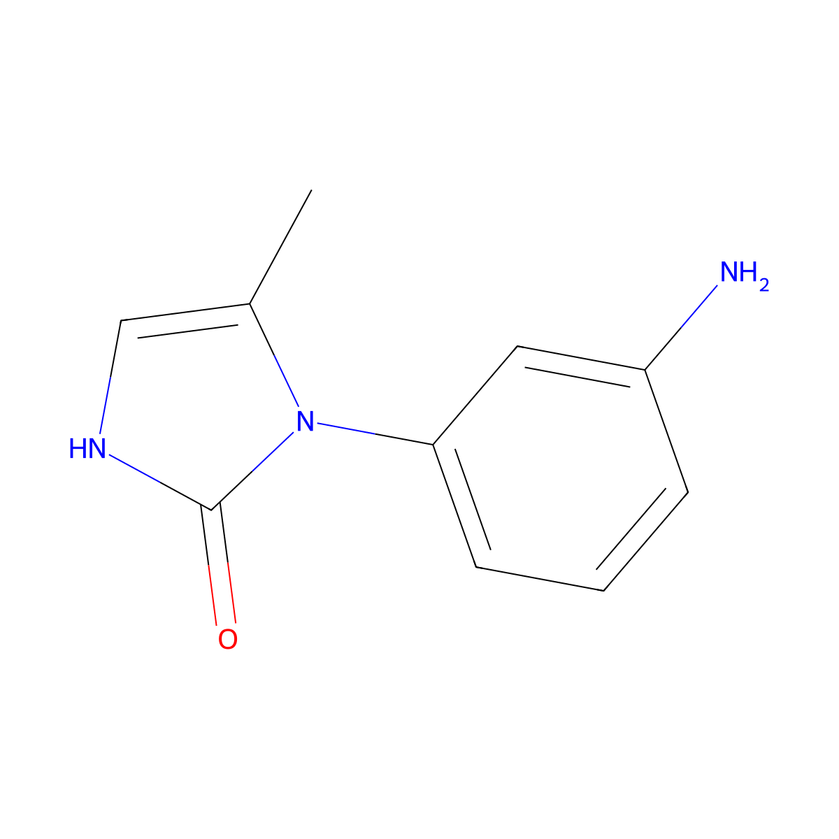 1-(3-aminophenyl)-5-methyl-2,3-dihydro-1H-imidazol-2-one molecular structure, CAS 1211122-33-6