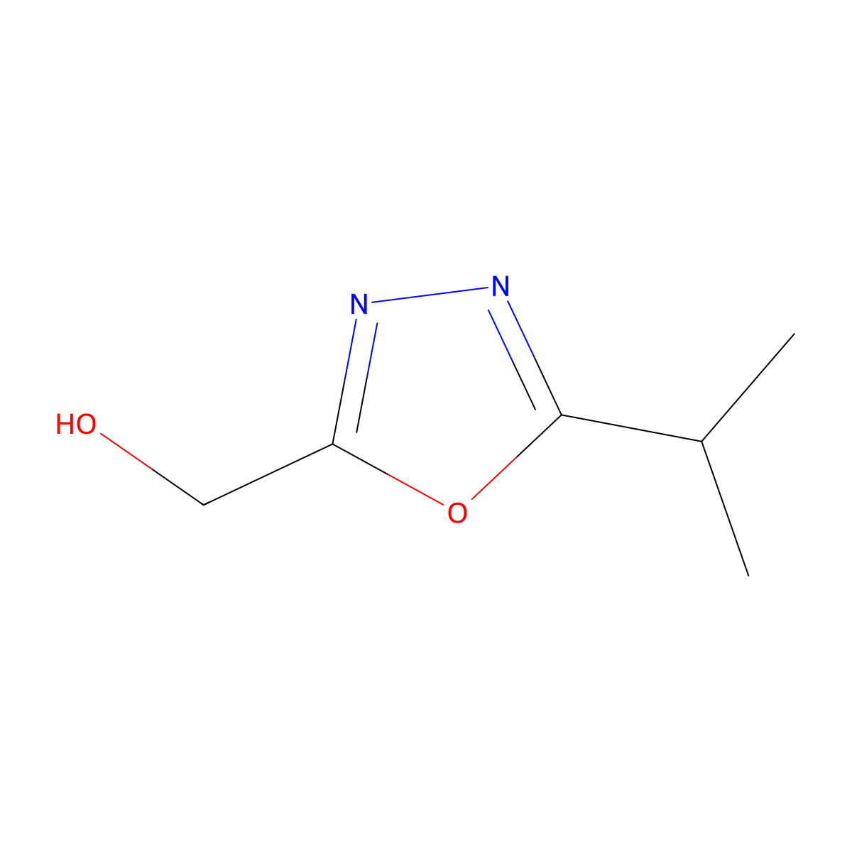 (5-Isopropyl-1,3,4-oxadiazol-2-YL)methanol molecular structure, CAS 1211131-67-7