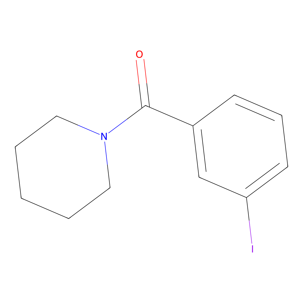 Piperidine, 1-(3-iodobenzoyl)- molecular structure, CAS 121114-31-6