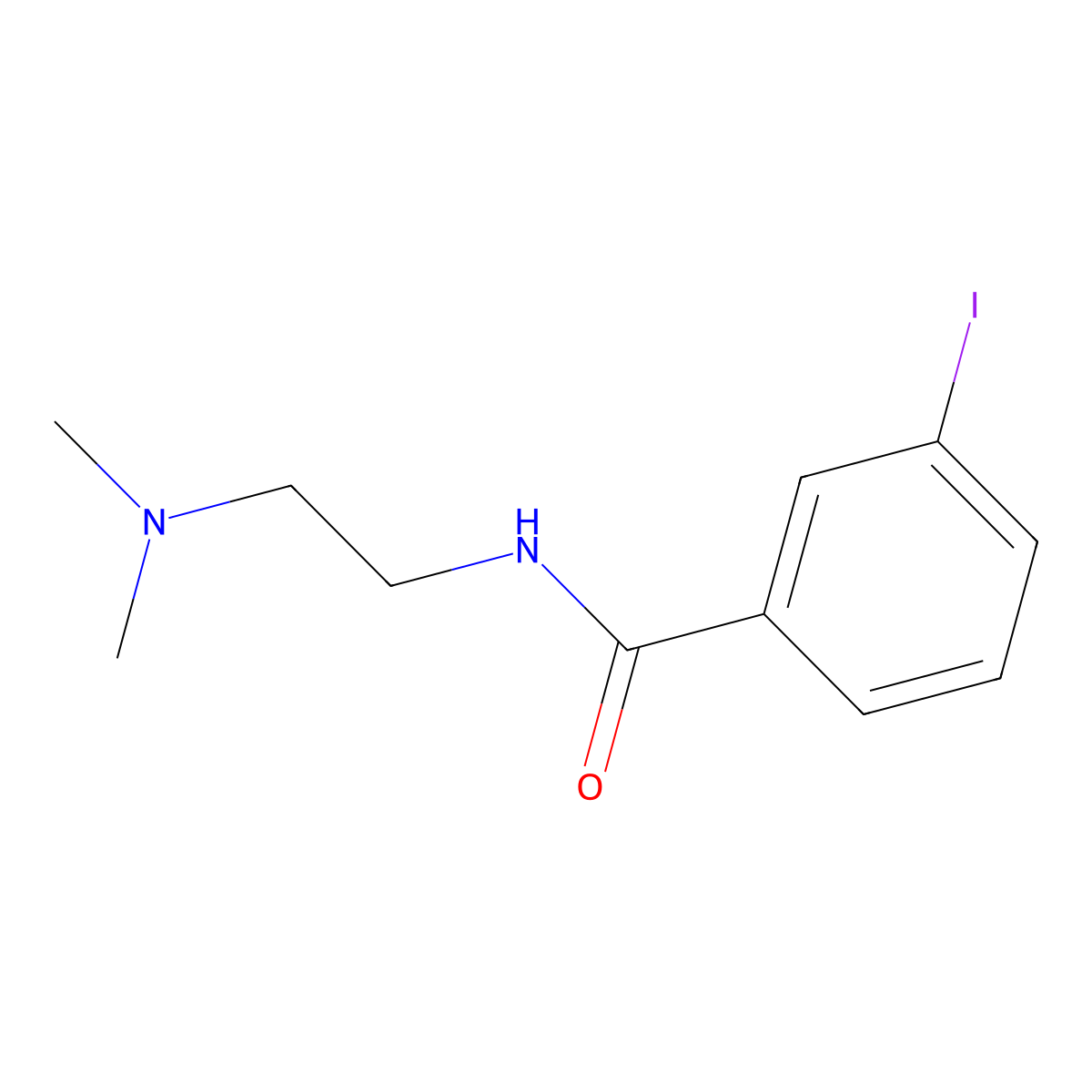 N-[2-(dimethylamino)ethyl]-3-iodobenzamide molecular structure, CAS 121114-44-1