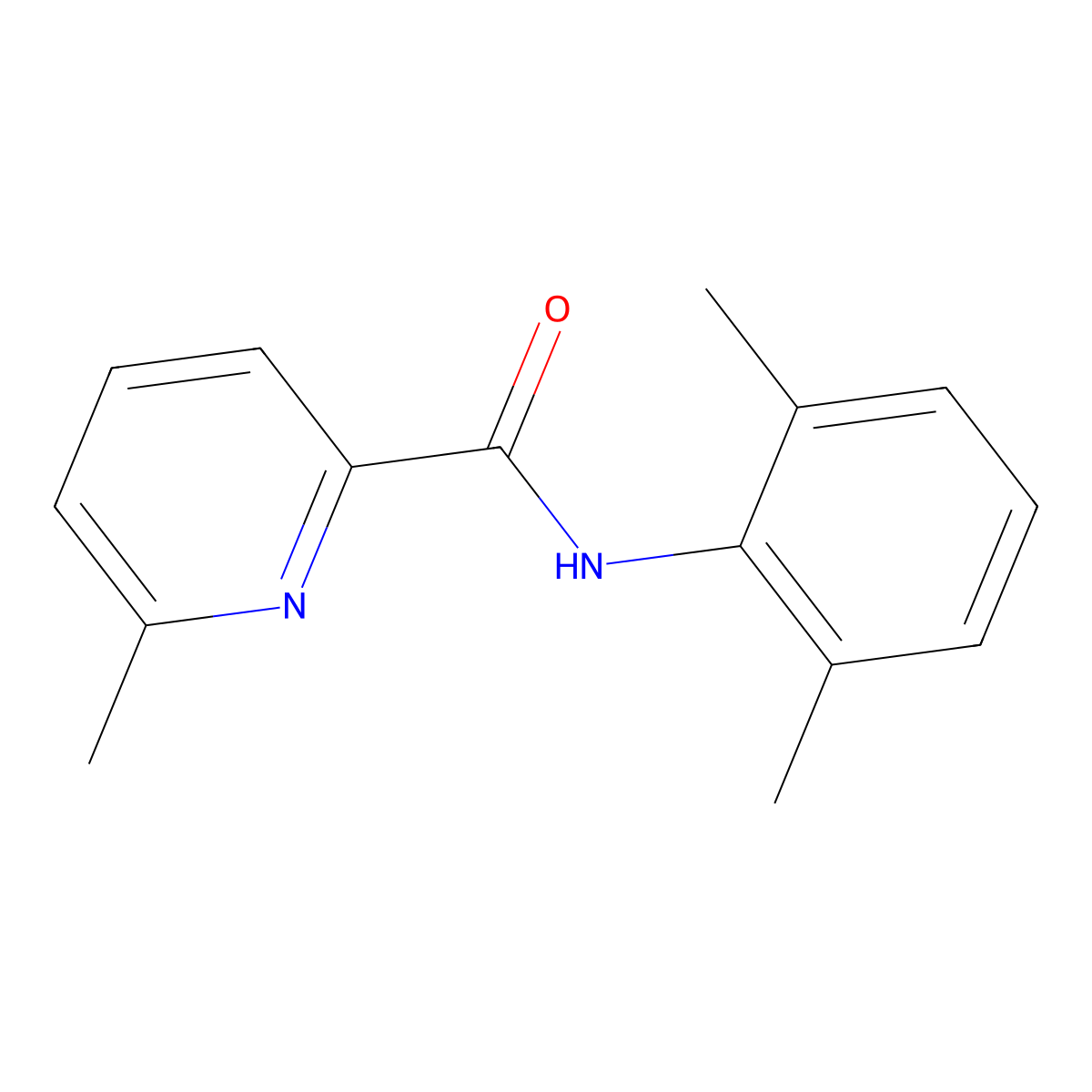 N-(2,6-Dimethylphenyl)-6-methyl-2-pyridinecarboxamide molecular structure, CAS 1211147-34-0