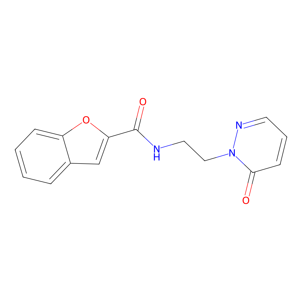 N-(2-(6-oxopyridazin-1(6H)-yl)ethyl)benzofuran-2-carboxamide molecular structure, CAS 1211148-56-9