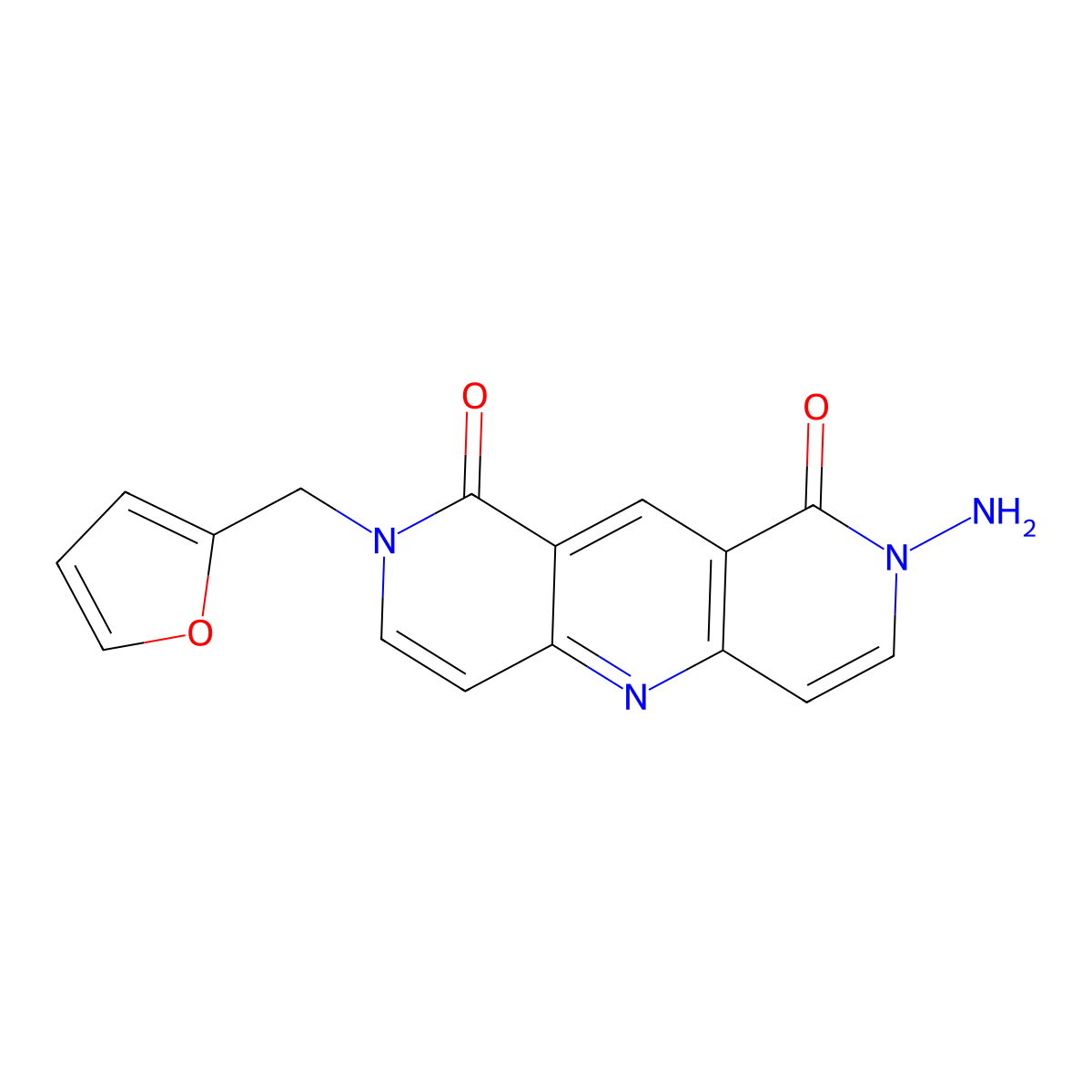 2-amino-8-(2-furylmethyl)pyrido[4,3-b][1,6]naphthyridine-1,9(2H,8H)-dione molecular structure, CAS 1211162-19-4