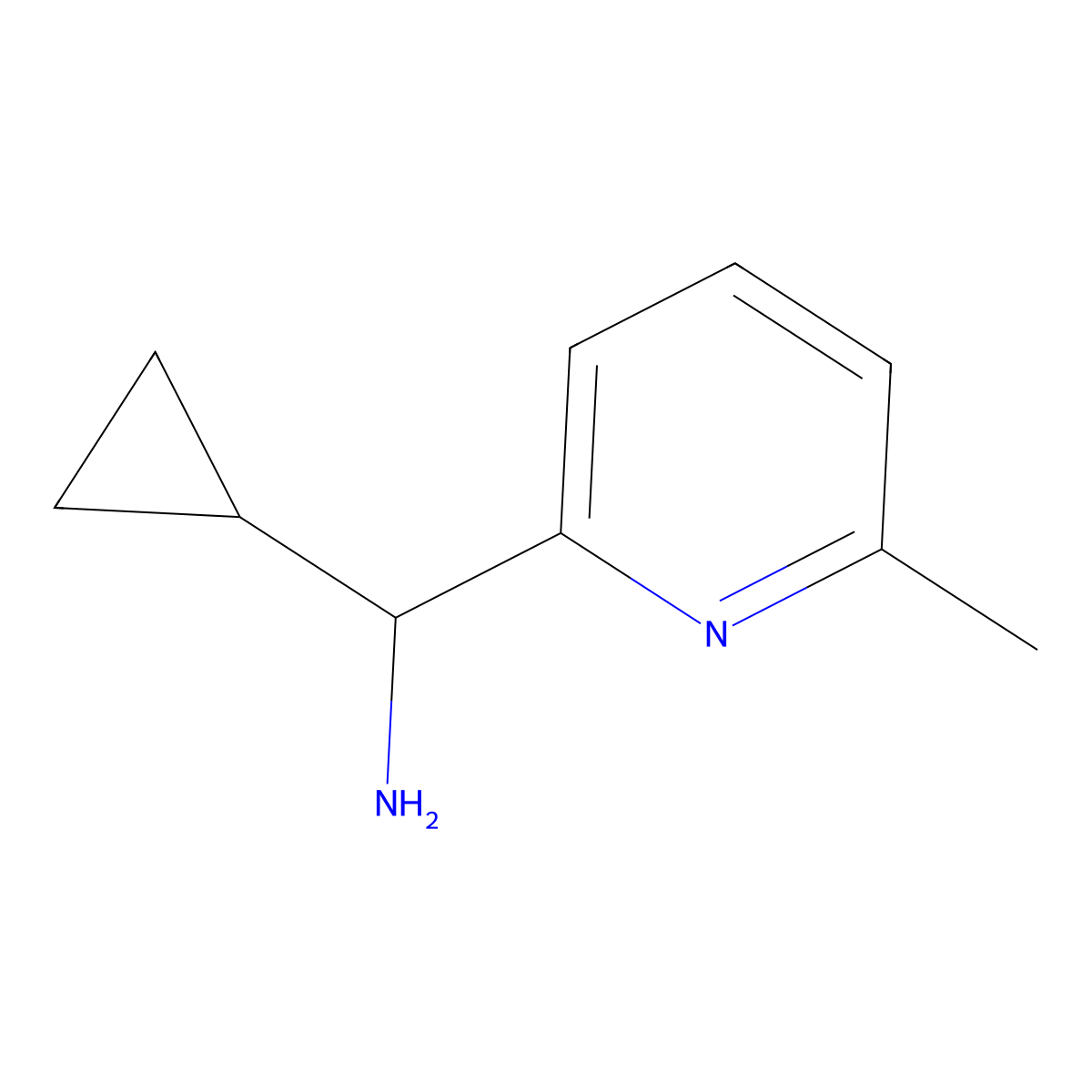 Cyclopropyl(6-methylpyridin-2-yl)methanamine molecular structure, CAS 1211162-77-4