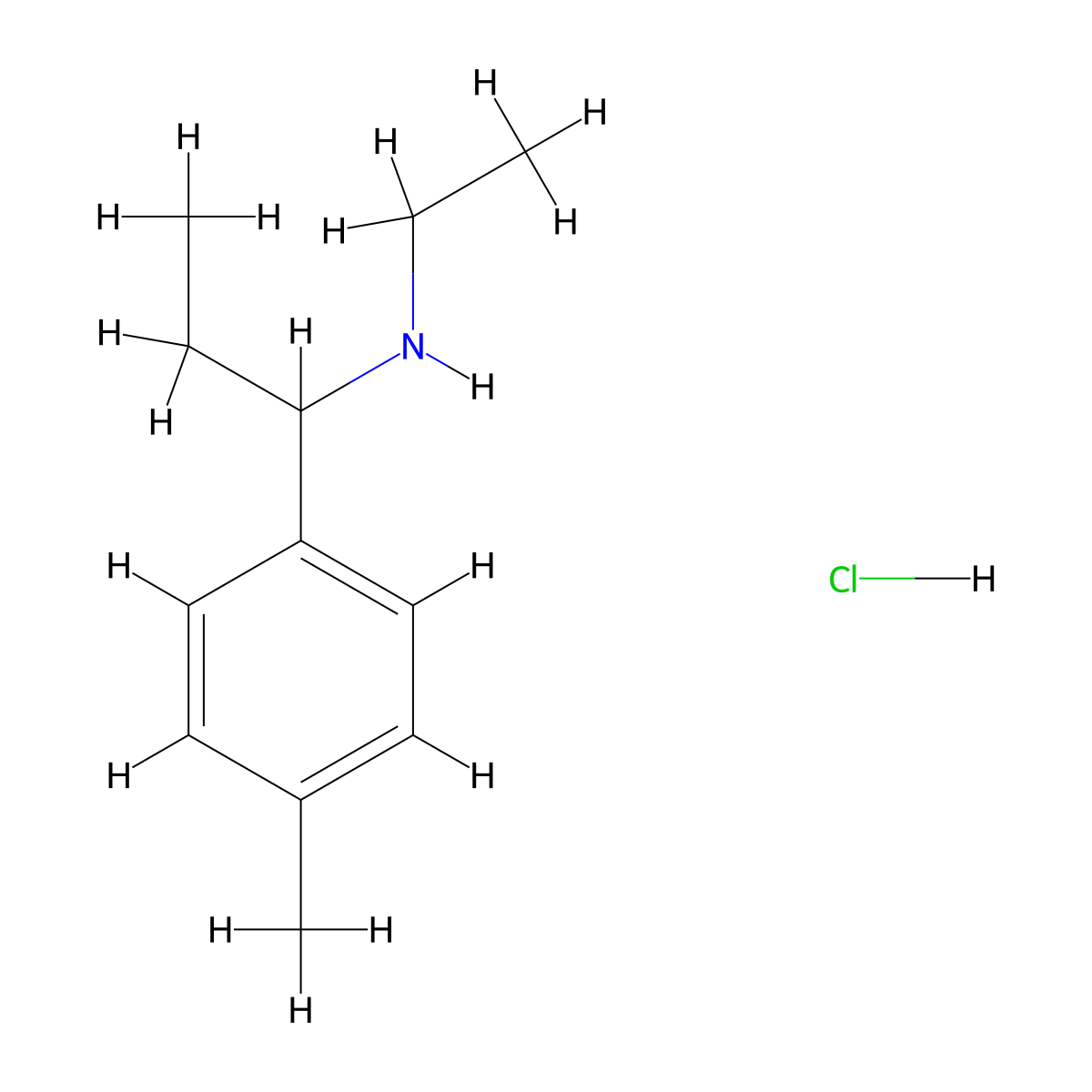 Ethyl[1-(4-methylphenyl)propyl]amine hydrochloride molecular structure, CAS 1211163-28-8