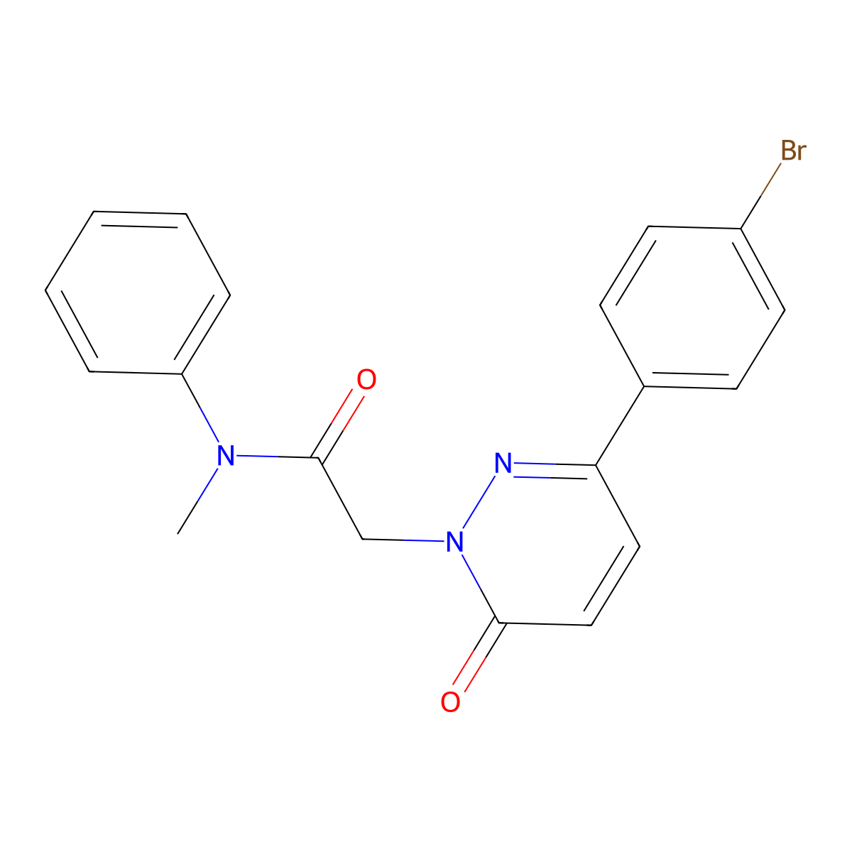 2-(3-(4-bromophenyl)-6-oxopyridazin-1(6H)-yl)-N-methyl-N-phenylacetamide molecular structure, CAS 1211176-83-8