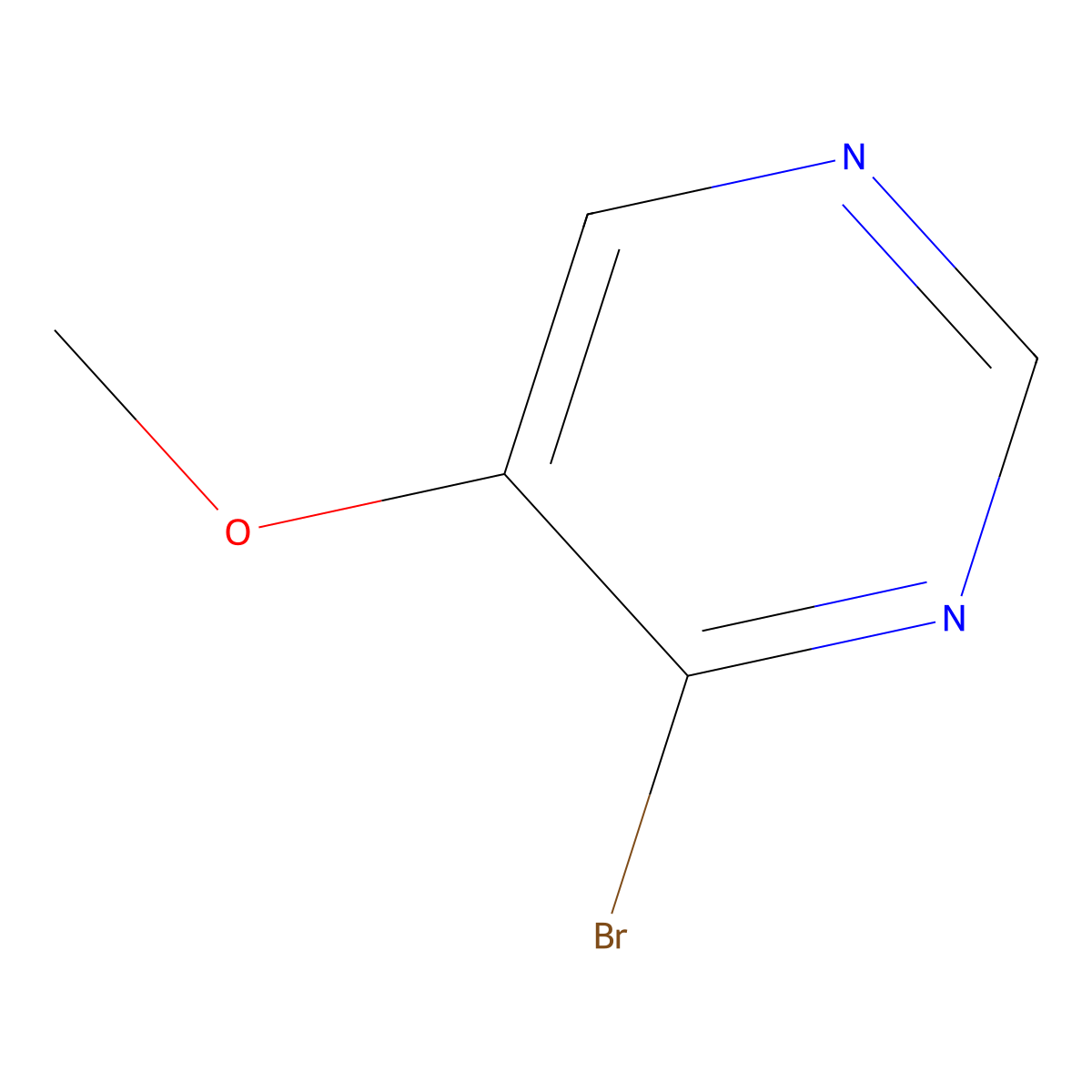 4-Bromo-5-methoxypyrimidine molecular structure, CAS 1211184-80-3