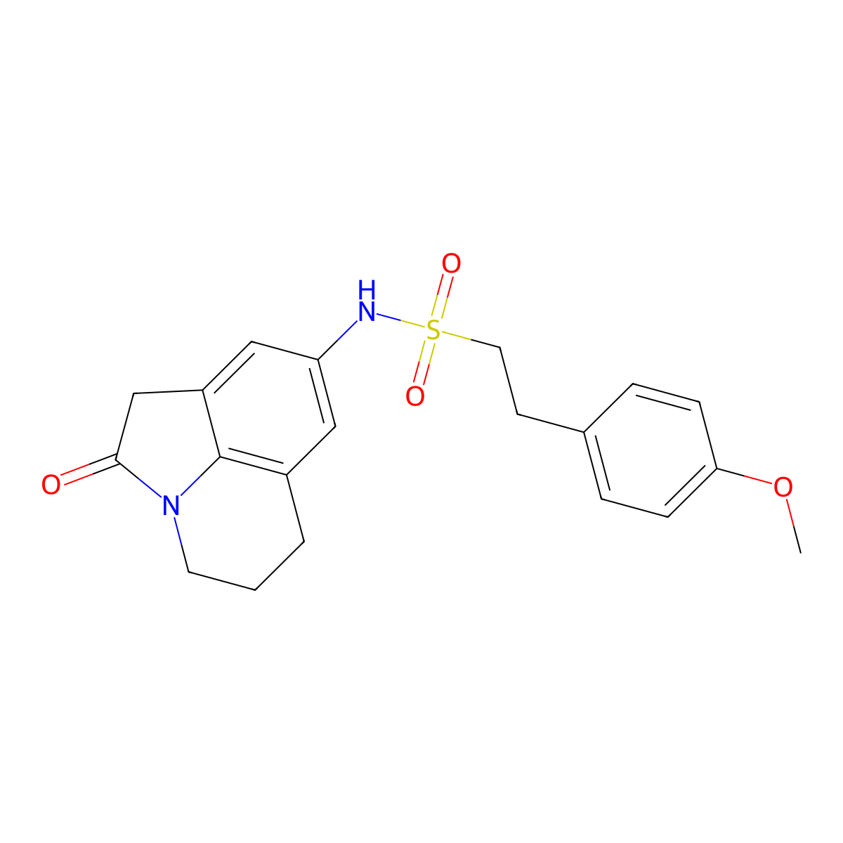 2-(4-methoxyphenyl)-N-{2-oxo-1-azatricyclo[6.3.1.0^{4,12}]dodeca-4(12),5,7-trien-6-yl}ethane-1-sulfonamide molecular structure, CAS 1211187-99-3