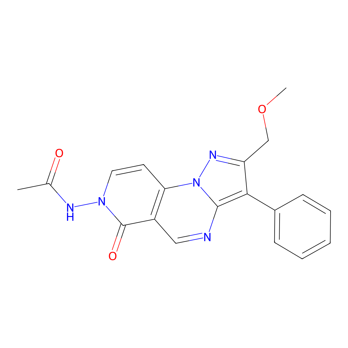N-(2-(methoxymethyl)-6-oxo-3-phenylpyrazolo[1,5-a]pyrido[3,4-e]pyrimidin-7(6H)-yl)acetamide molecular structure, CAS 1211190-46-3