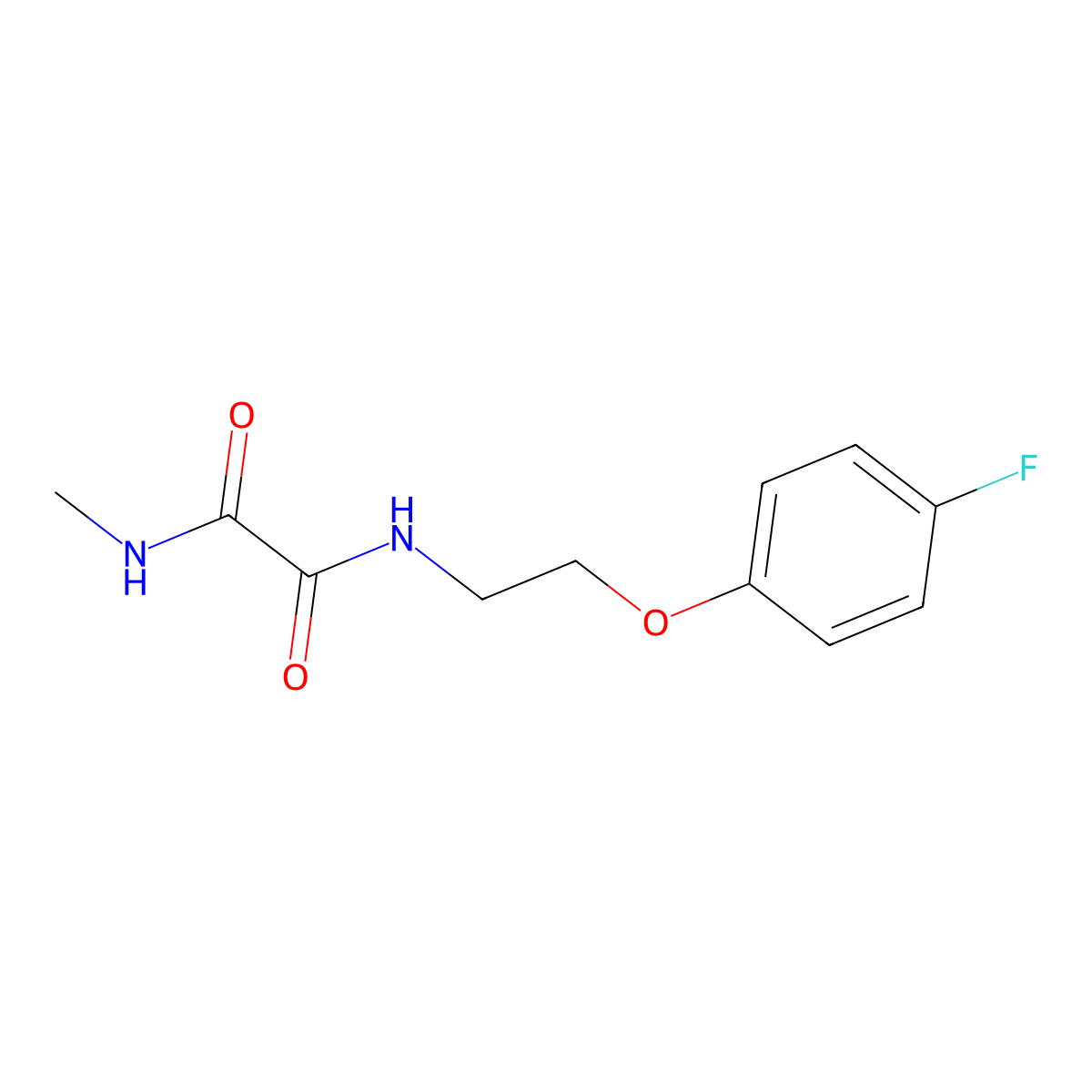 N1-(2-(4-fluorophenoxy)ethyl)-N2-methyloxalamide molecular structure, CAS 1211195-31-1