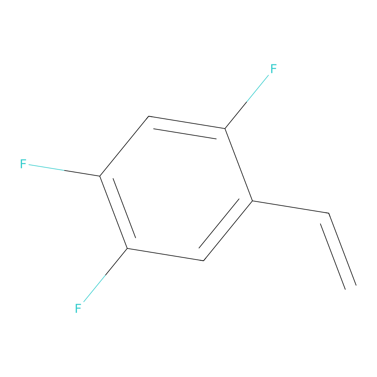 2,4,5-Trifluorostyrene molecular structure, CAS 1211198-81-0