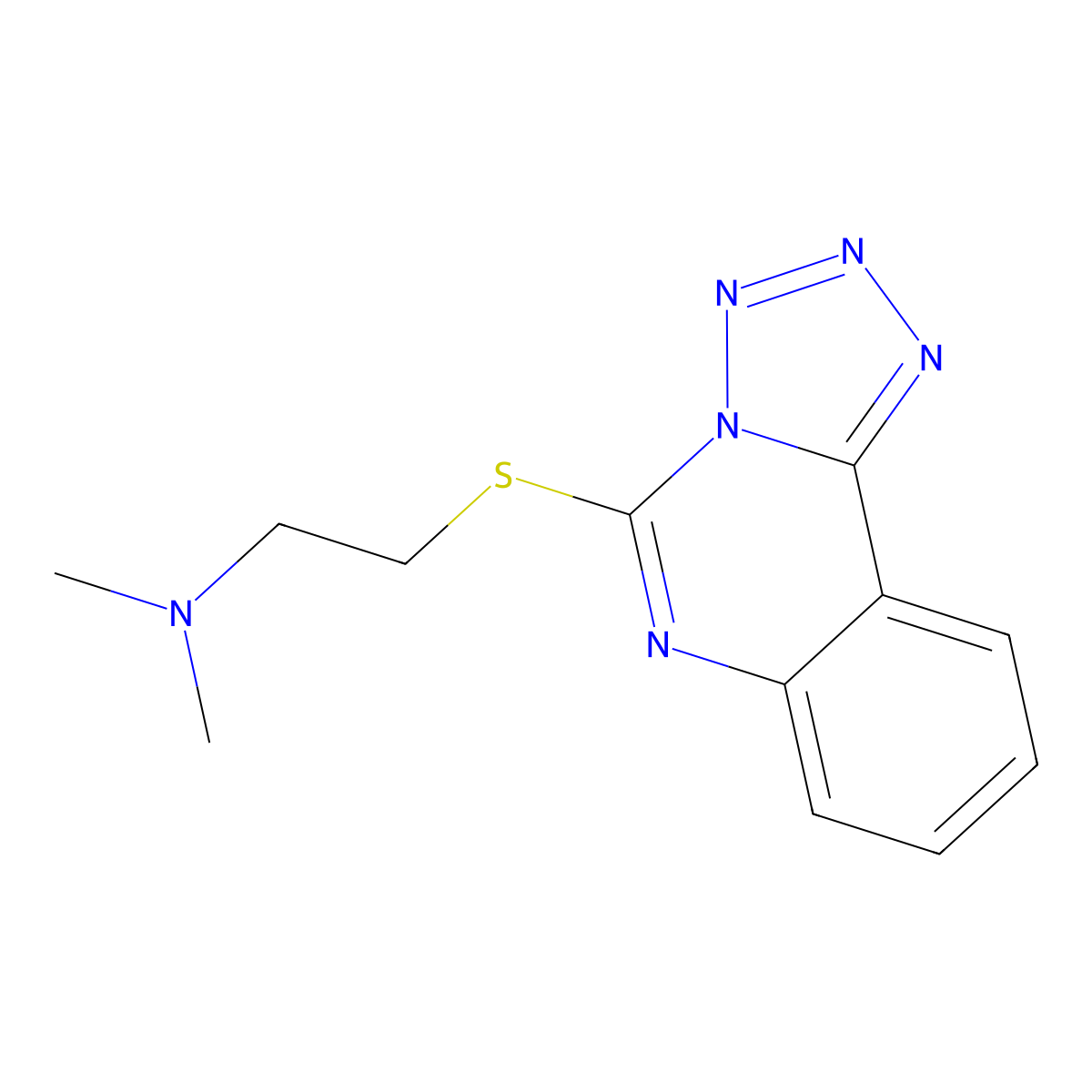 Dimethyl(2-{[1,2,3,4]tetrazolo[1,5-C]quinazolin-5-ylsulfanyl}ethyl)amine molecular structure, CAS 1211202-97-9