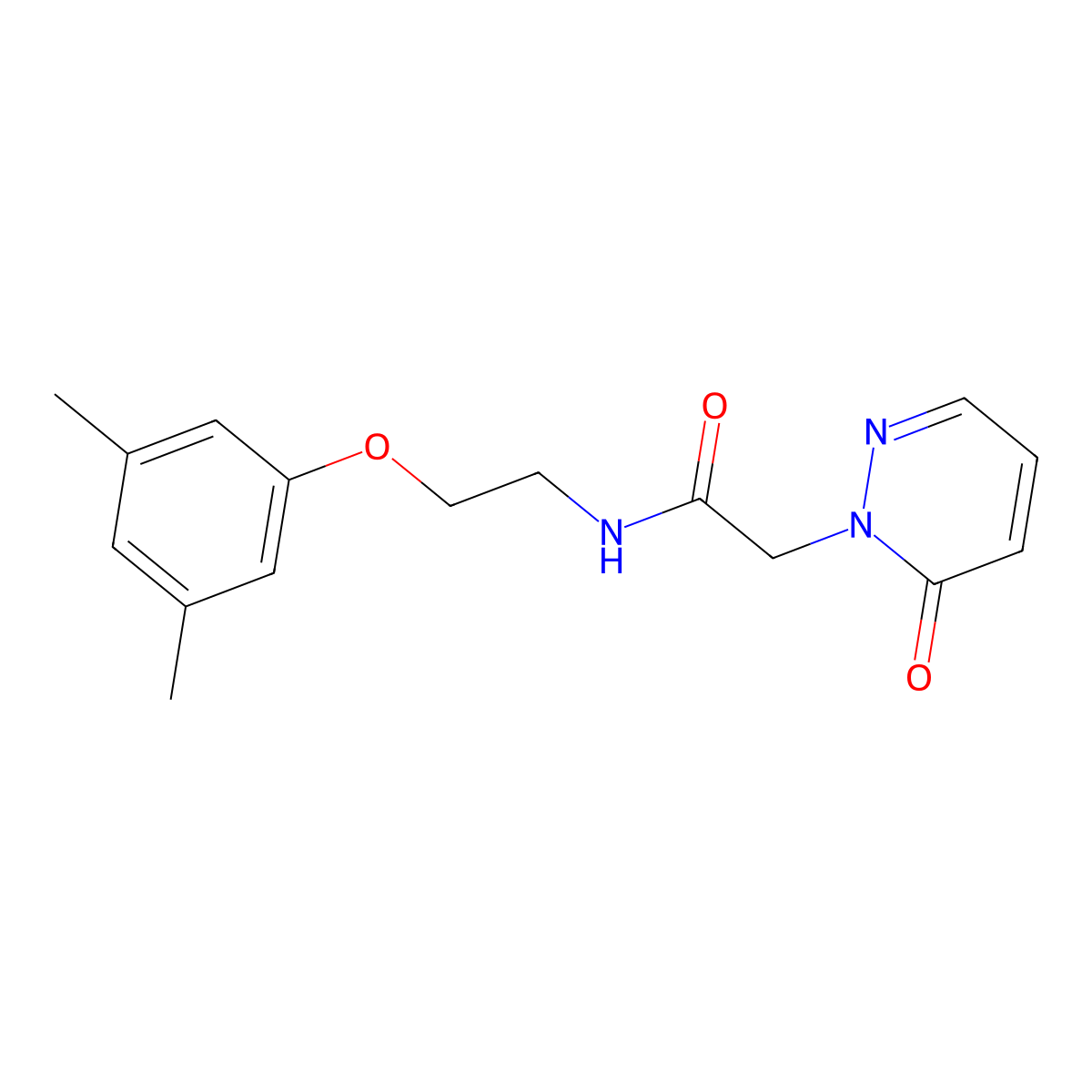 N-(2-(3,5-dimethylphenoxy)ethyl)-2-(6-oxopyridazin-1(6H)-yl)acetamide molecular structure, CAS 1211221-28-1