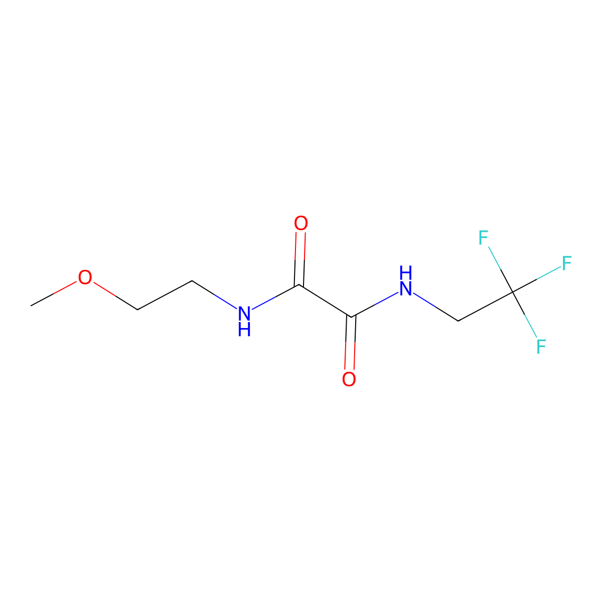 N1-(2-methoxyethyl)-N2-(2,2,2-trifluoroethyl)oxalamide molecular structure, CAS 1211221-67-8