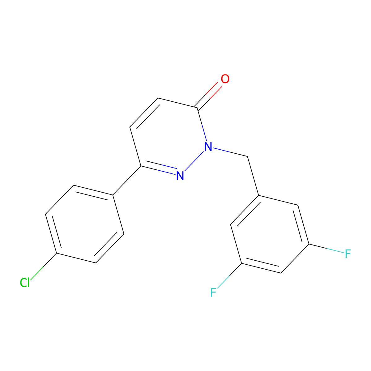 6-(4-chlorophenyl)-2-(3,5-difluorobenzyl)pyridazin-3(2H)-one molecular structure, CAS 1211224-11-1