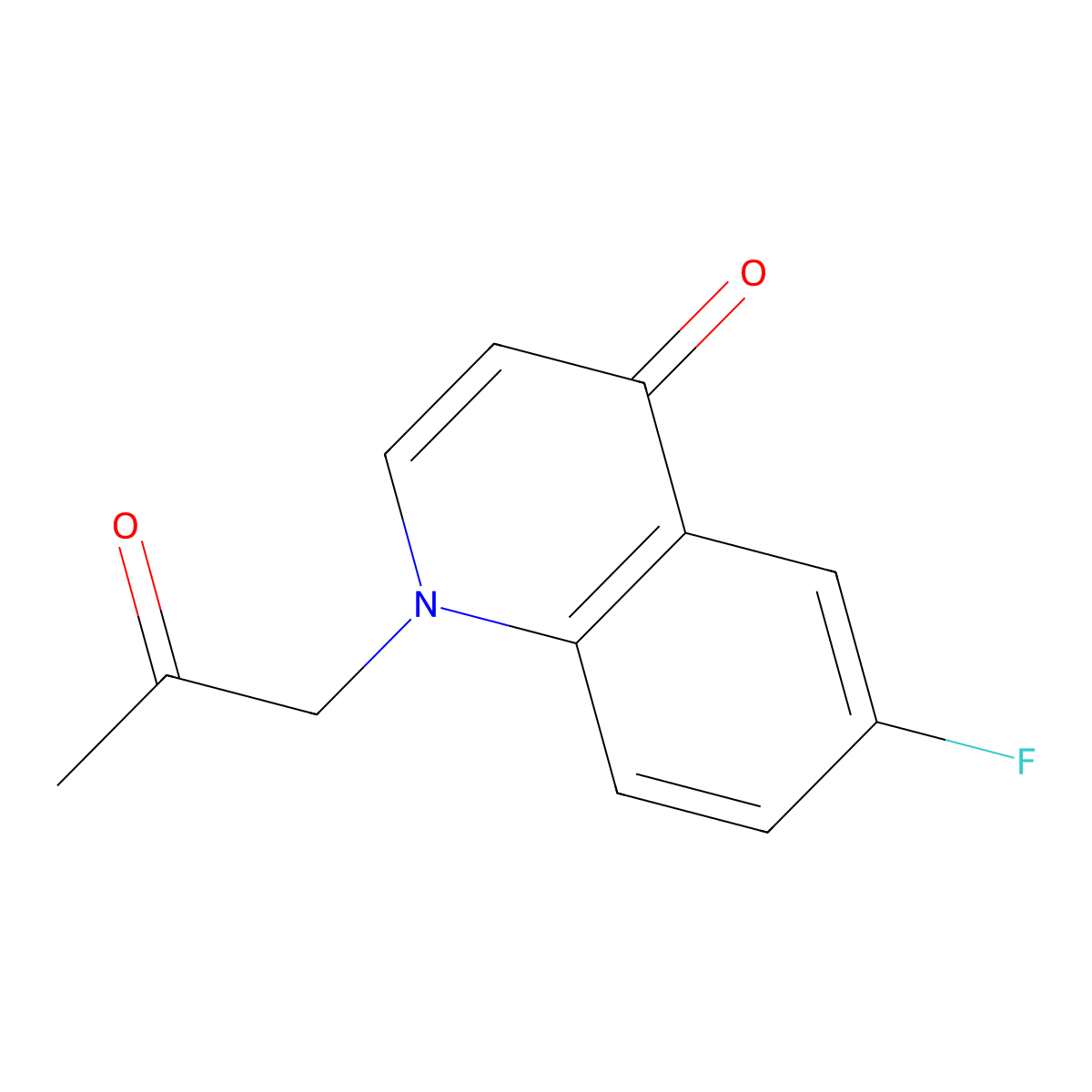 6-Fluoro-1-(2-oxopropyl)quinolin-4(1H)-one molecular structure, CAS 1211240-59-3