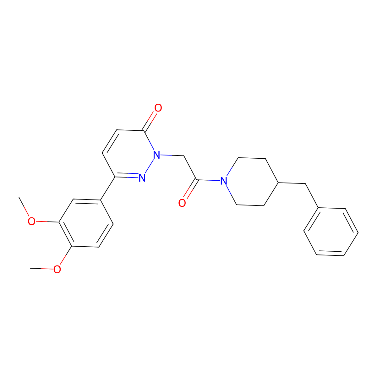 2-[2-(4-benzylpiperidino)-2-oxoethyl]-6-(3,4-dimethoxyphenyl)-3(2H)-pyridazinone molecular structure, CAS 1211250-70-2