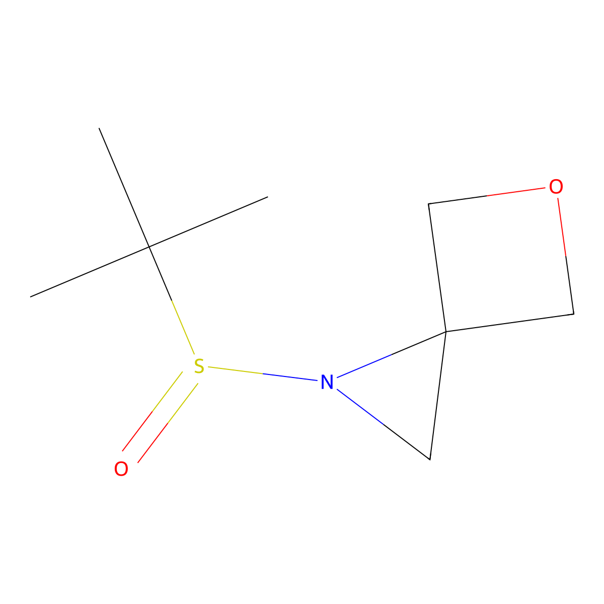 1-tert-Butylsulfinyl-5-oxa-1-azaspiro[2.3]hexane molecular structure, CAS 1211284-25-1