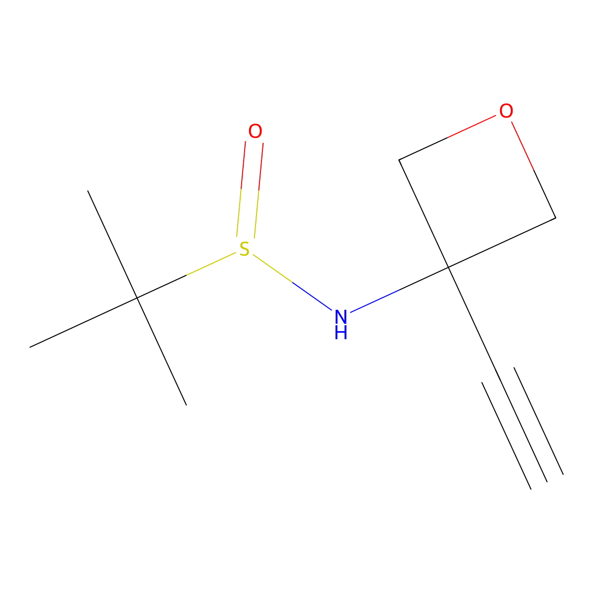 N-(3-Ethynyloxetan-3-yl)-2-methylpropane-2-sulfinamide molecular structure, CAS 1211284-34-2