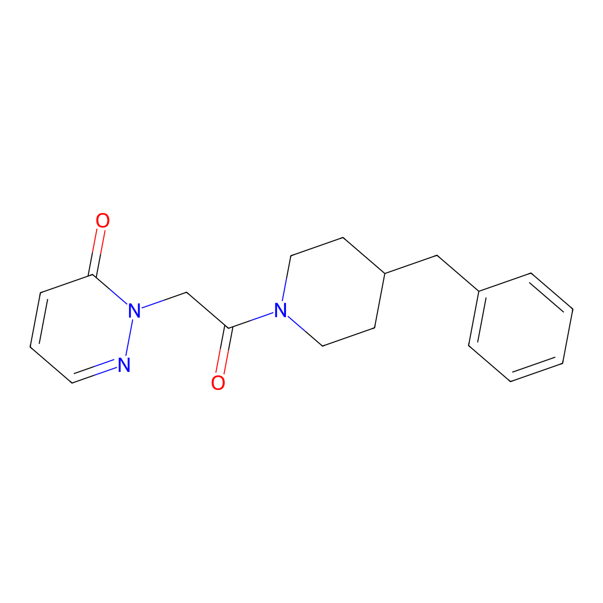 2-(2-(4-benzylpiperidin-1-yl)-2-oxoethyl)pyridazin-3(2H)-one molecular structure, CAS 1211291-28-9