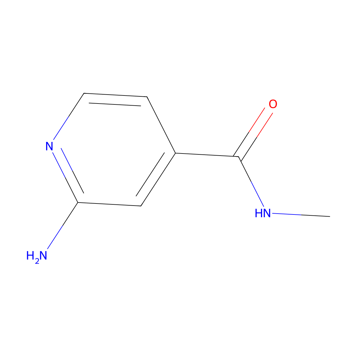 2-amino-N-methylpyridine-4-carboxamide molecular structure, CAS 1211295-76-9