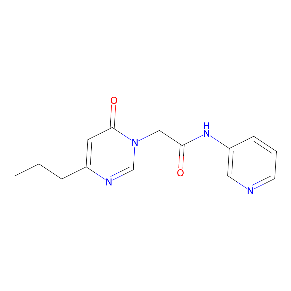 2-(6-oxo-4-propylpyrimidin-1(6H)-yl)-N-(pyridin-3-yl)acetamide molecular structure, CAS 1211297-51-6