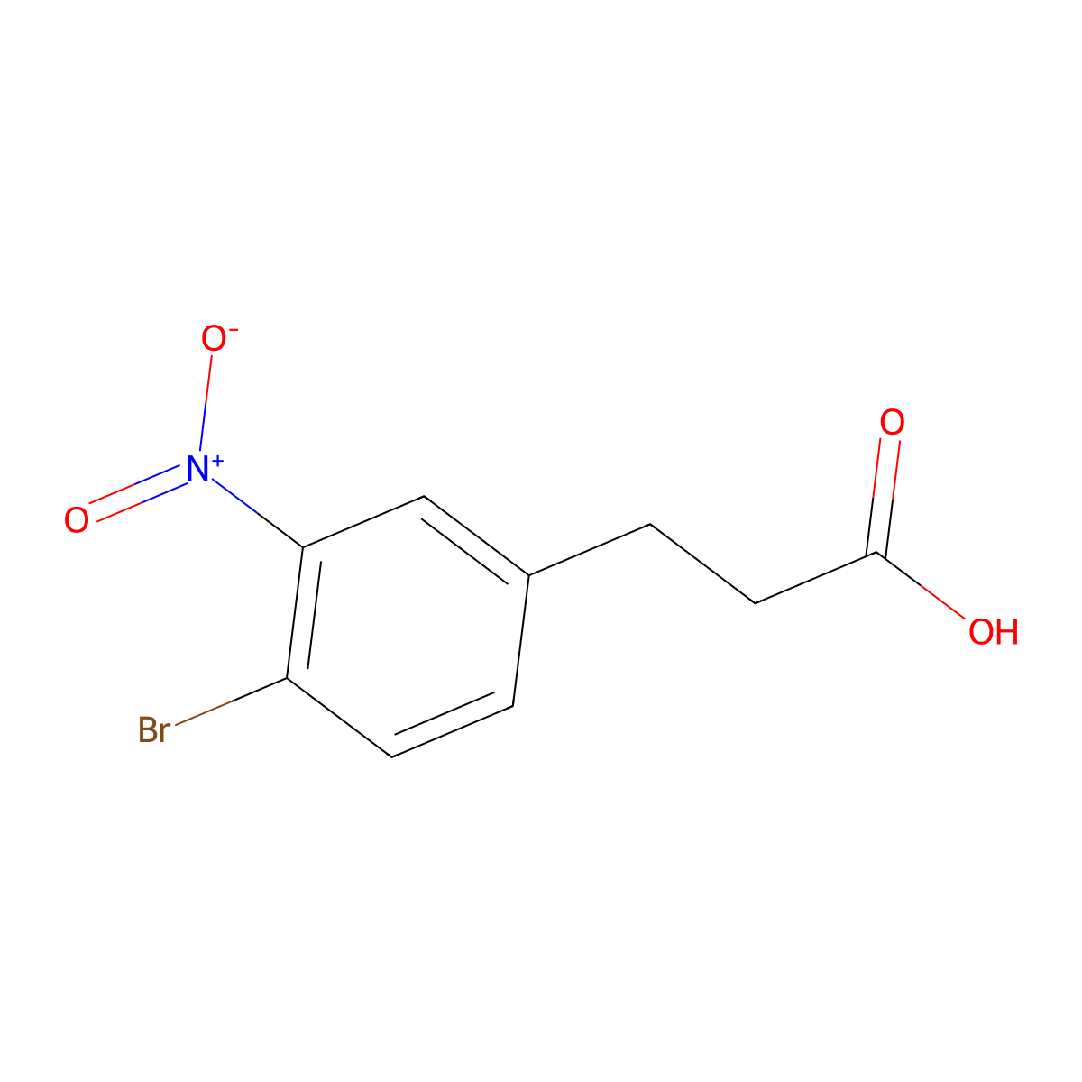3-(4-Bromo-3-nitrophenyl)propanoic acid molecular structure, CAS 1211311-93-1