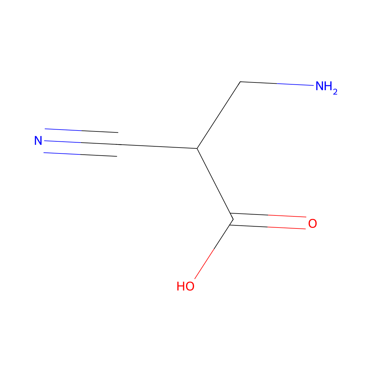 3-Amino-2-cyanopropanoic acid molecular structure, CAS 1211318-03-4