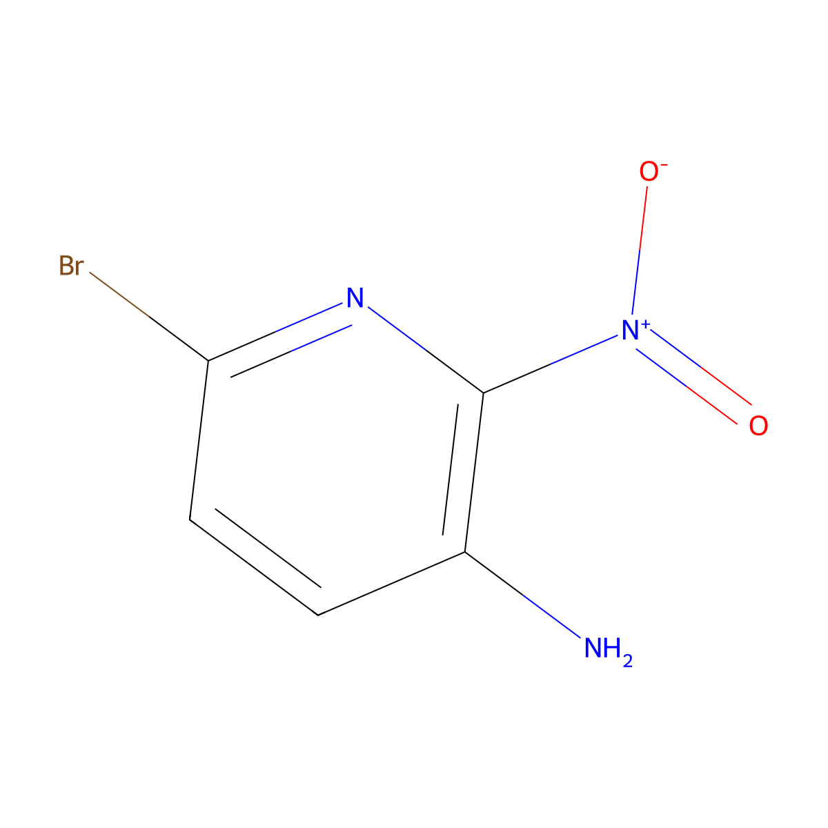 6-Bromo-2-nitropyridin-3-amine molecular structure, CAS 1211333-10-6