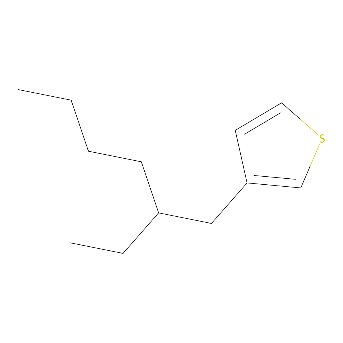 3-(2-Ethylhexyl)thiophene molecular structure, CAS 121134-38-1