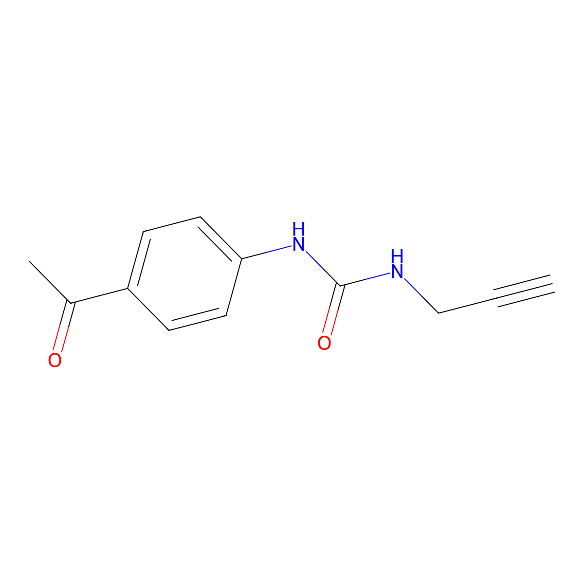 1-(4-Acetylphenyl)-3-(prop-2-yn-1-yl)urea molecular structure, CAS 1211345-63-9